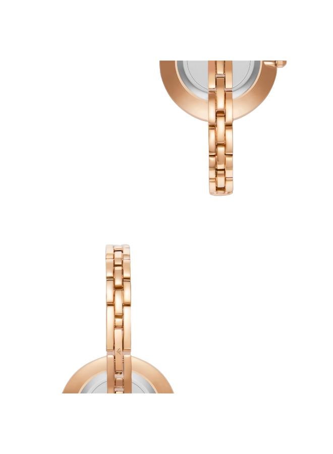 كينيث سكوت ساعة كينيث سكوت نسائية بعقارب وسوار ستانلس ستيل لون ذهبي وردي - Image 4