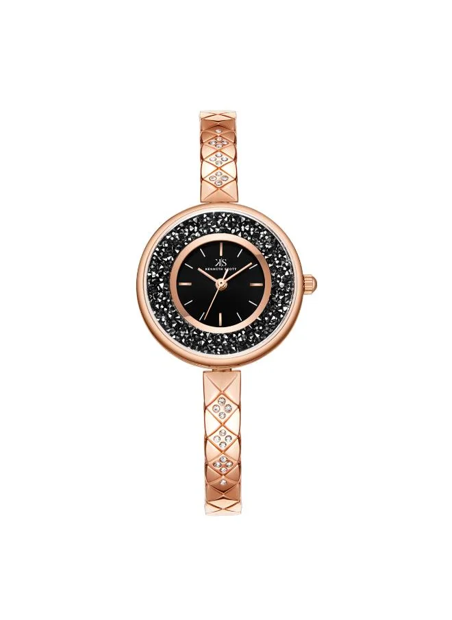 كينيث سكوت Kenneth Scott K23515-RBKB Women's Analog Display Watch & Stainless steel Strap Rose Gold