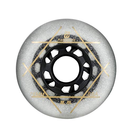SzBlaZe 88A PU Wear Resist Sliding FSK Inline Roller Skate Replacement Wheels Without Bearings Pack of 4 72mm 76mm 80mm for Inline Skate Wave Board Caster Board Street SurfWhite 76mm - Image 3