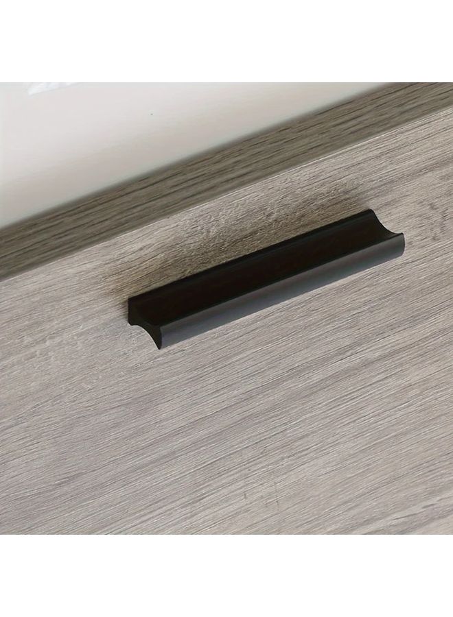 10pcs Matte Black Metal Cabinet Handles 2 5 Inch Hole Center Modern Curved Drawer Pulls - Image 5