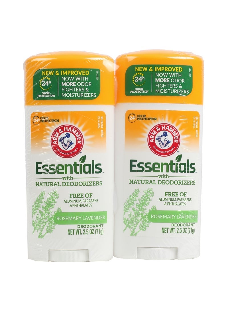 Arm & Hammer Essentials Rosemary Lavender Deodorant Stick 2 x 71 g