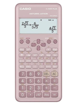 FX-82ESPLUS-2PKWDT 10+2 Digit Standard Scientific Calculator With 252 Functions Pink