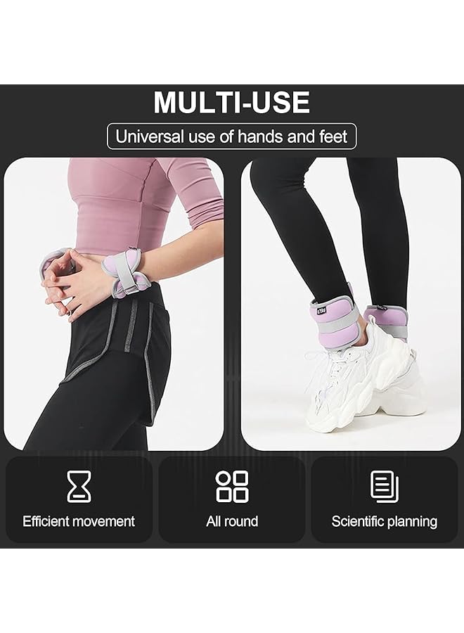 X spring Ankle Weights Set 2 Pcs Adjustable Ankle Weights 0.5Kg Weighted Sandbag Wrist Weights Leg Weights Strength Training Wrist Weights Sets for Man Women Gym Running Fitness Workout - Image 5