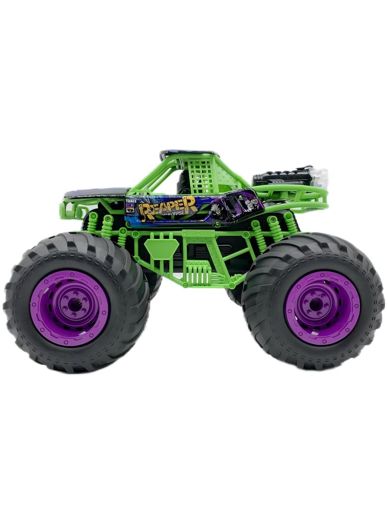 FUNSTERZ FUNSTERZ  Upright self-balancing Bigfoot stunt car (Alloy shell with light and spray green 9030-9F  - Image 1