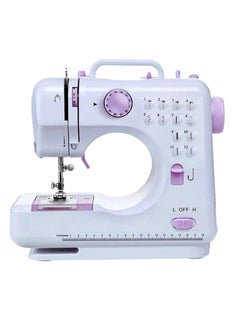 Electrical Sewing Machine Mini Multi-Function Household Sewing Machine Built In Stitch Patterns White/Purple