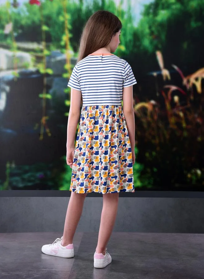 victor and jane Striped Top Dress