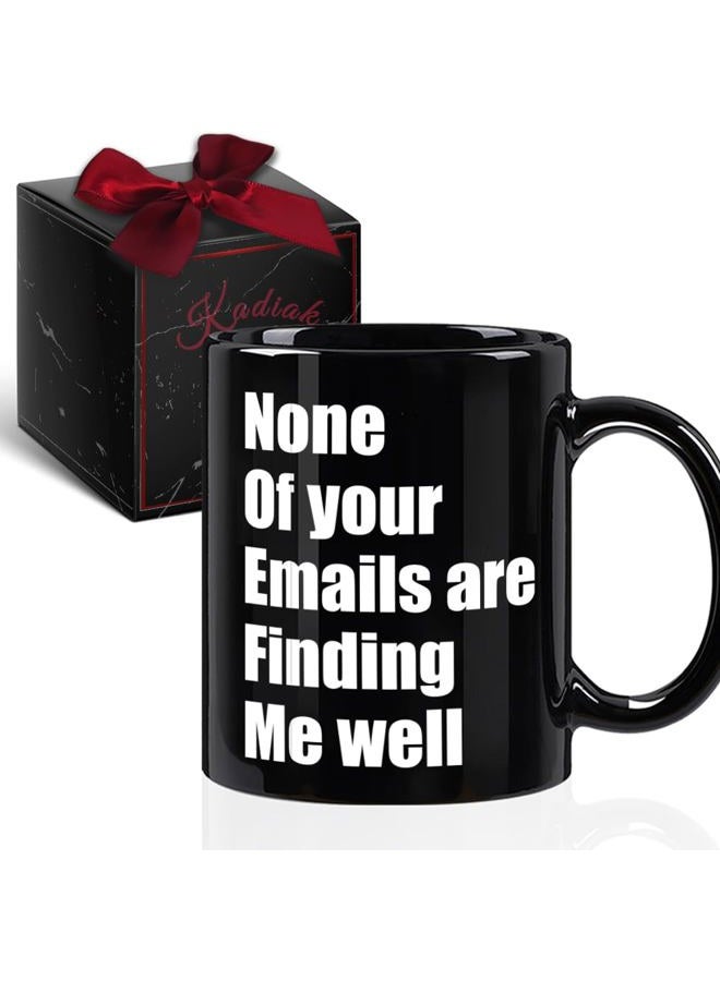 Kadiak Sarcastic Work Coffee Mug for Coworker Employee, Email Work 11Oz Mug Novelty Coffee Cup, Coworker Mug Gift for Birthday, Coworker Christmas Mug - Image 1
