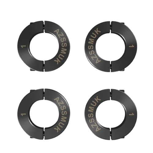 AZSSMUK 1" Bore Double Split Shaft Collar Black Oxide Set Screw Style (4 PCS) - Image 1