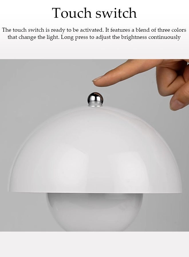 DUNISO Rechargeable Lamp Cordless Table Lamp 3 Color Dimmable Bedside Lamp with Type-c Charging Port Portable Touch Control Wireless Eye Caring Lamp for Home Office Bedroom Reading Study Work - Image 5