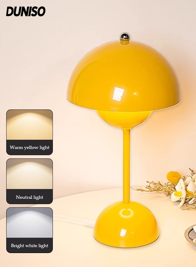 DUNISO Rechargeable Lamp Cordless Table Lamp 3 Color Dimmable Bedside Lamp with Type-c Charging Port Portable Touch Control Wireless Eye Caring Lamp for Home Office Bedroom Reading Study Work - Image 1