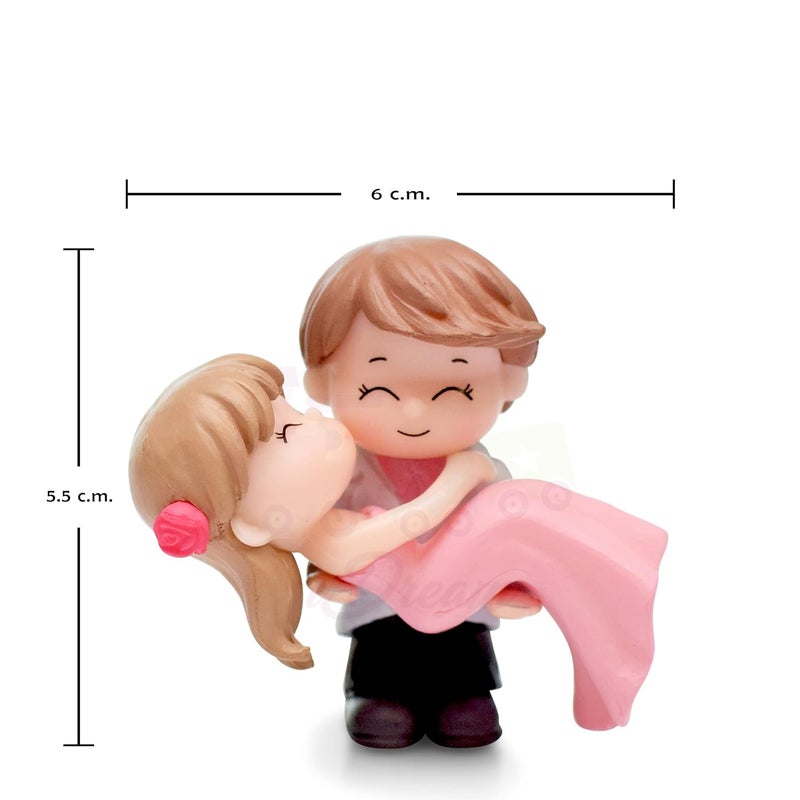 iDream iDream Resin Couple Showpiece Romantic Birthday Gift for BoyfriendGirlfriend Elegant Decorative Figurine for Love and Special Occasions Pink  - Image 2