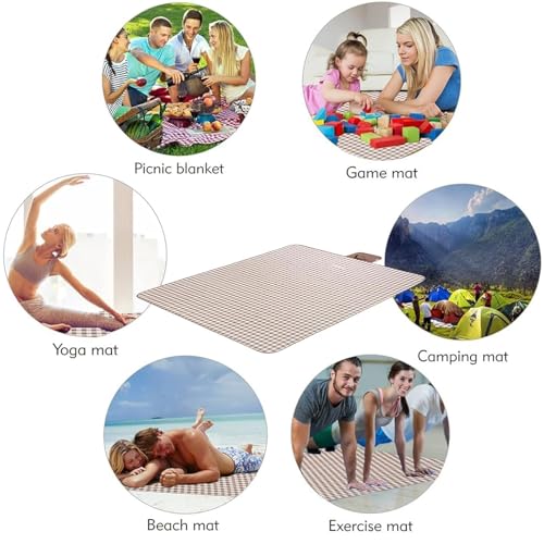 SPITEN Extra Large Waterproof Sand Proof Picnic Blanket – 5 X 6.5 Outdoor Mat | Lightweight Folding Travel Blanket for Beach, Park, Camping, Hiking, Garden, Yoga | Family Use (Multy Color) - Image 5