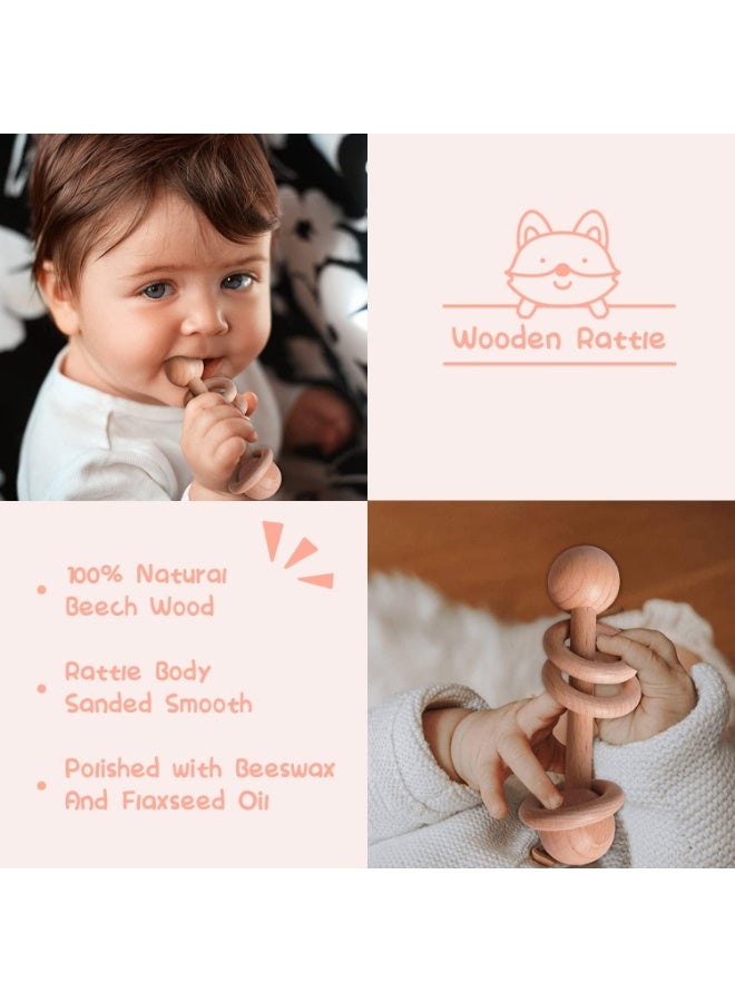 Baby Gift Basket Newborn Gift Set with Baby Baby Rattle Newborn Baby Gift Set Newborn Baby Gifts Medium Baby Gift Basket Kit for Expecting Moms - Image 4