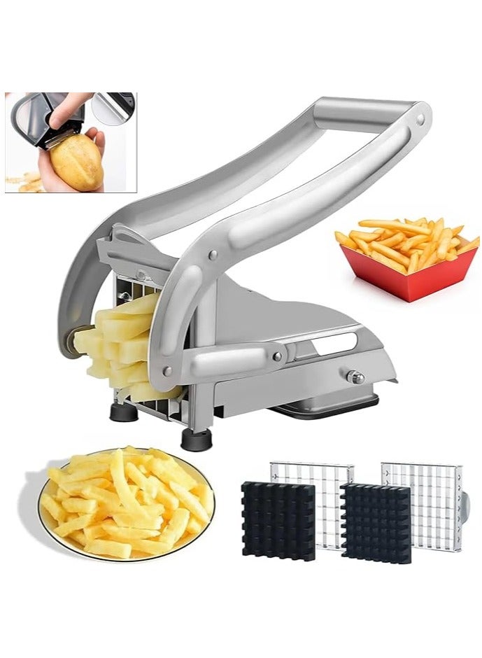 JoyousSto French Fry Cutter,Stainless Steel Potato Slicer,Grade Stainless Steel French Fry Cutter,Potato Cutter Stainless Steel with Blade Great for Vegetable Potatoes Carrots Cucumbers - Image 1