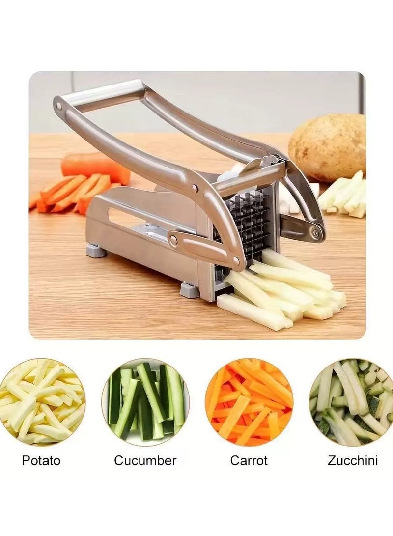 JoyousSto French Fry Cutter,Stainless Steel Potato Slicer,Grade Stainless Steel French Fry Cutter,Potato Cutter Stainless Steel with Blade Great for Vegetable Potatoes Carrots Cucumbers - Image 3