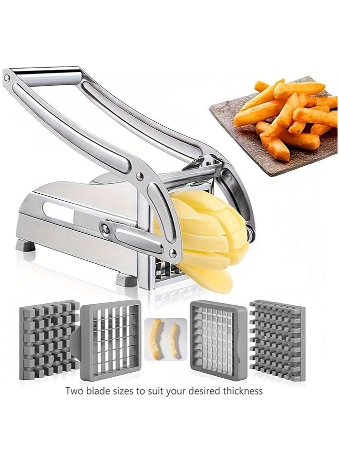 JoyousSto French Fry Cutter,Stainless Steel Potato Slicer,Grade Stainless Steel French Fry Cutter,Potato Cutter Stainless Steel with Blade Great for Vegetable Potatoes Carrots Cucumbers - Image 4
