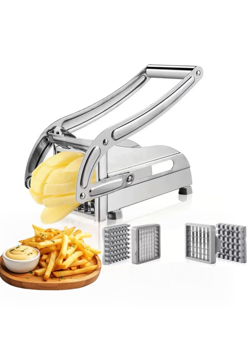 JoyousSto French Fry Cutter,Stainless Steel Potato Slicer,Grade Stainless Steel French Fry Cutter,Potato Cutter Stainless Steel with Blade Great for Vegetable Potatoes Carrots Cucumbers - Image 5