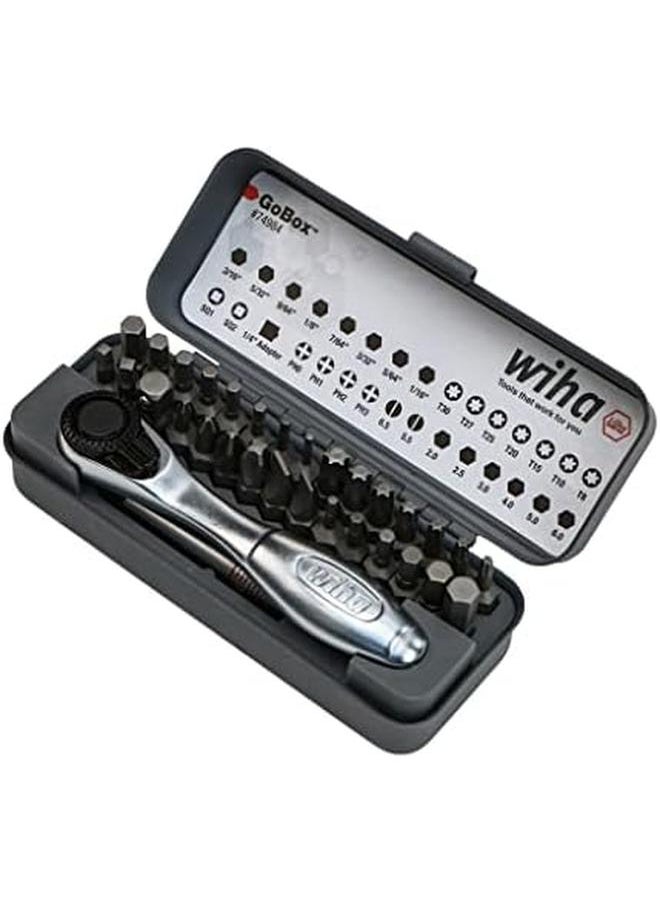 Wiha - 74984 32 Piece Gobox Standard Bit Set With Mini Ratchet - Image 1