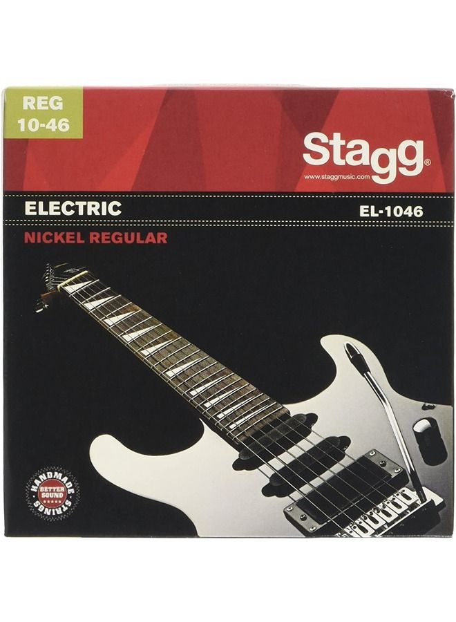 Stagg طقم أوتار غيتار كهربائي عادي من النيكل من Stagg EL-1046 - رمادي - Image 1
