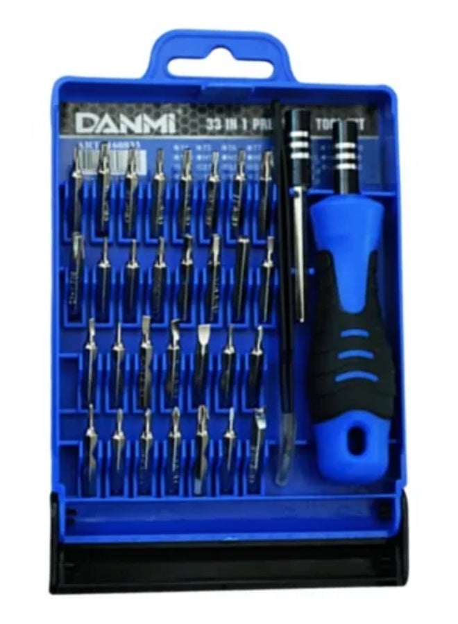 Danmi 33-Piece Precision Screwdriver Tool Kit for Electronics, Mobile Phones, and Game Consoles