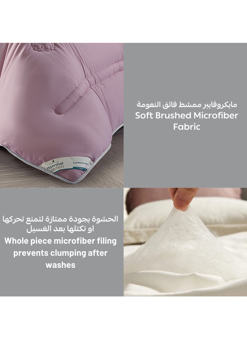 دوناتيلا طقم مفرش ريجنت 6 قطع مقاس مزدوج 240 × 260 سم بحشوة ثابتة رمادي بنفسجي  - Image 5