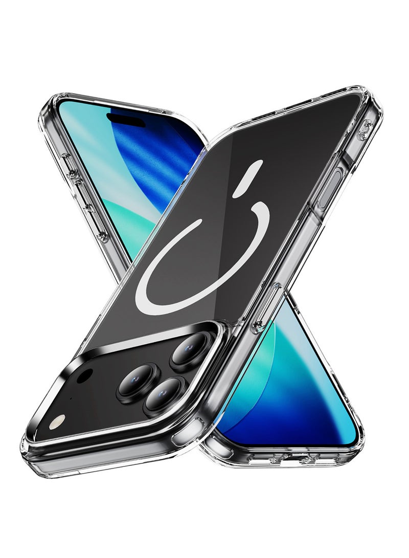 إكس ليفيل جراب مغناطيسي لهاتف iPhone 17 Pro، متوافق مع MagSafe، 【مضاد للاصفرار】غطاء خلفي شفاف كريستالي مقاوم للصدمات، جراب هاتف مغناطيسي قوي فائق النحافة لهاتف Apple 17 Pro (2025). - Image 2