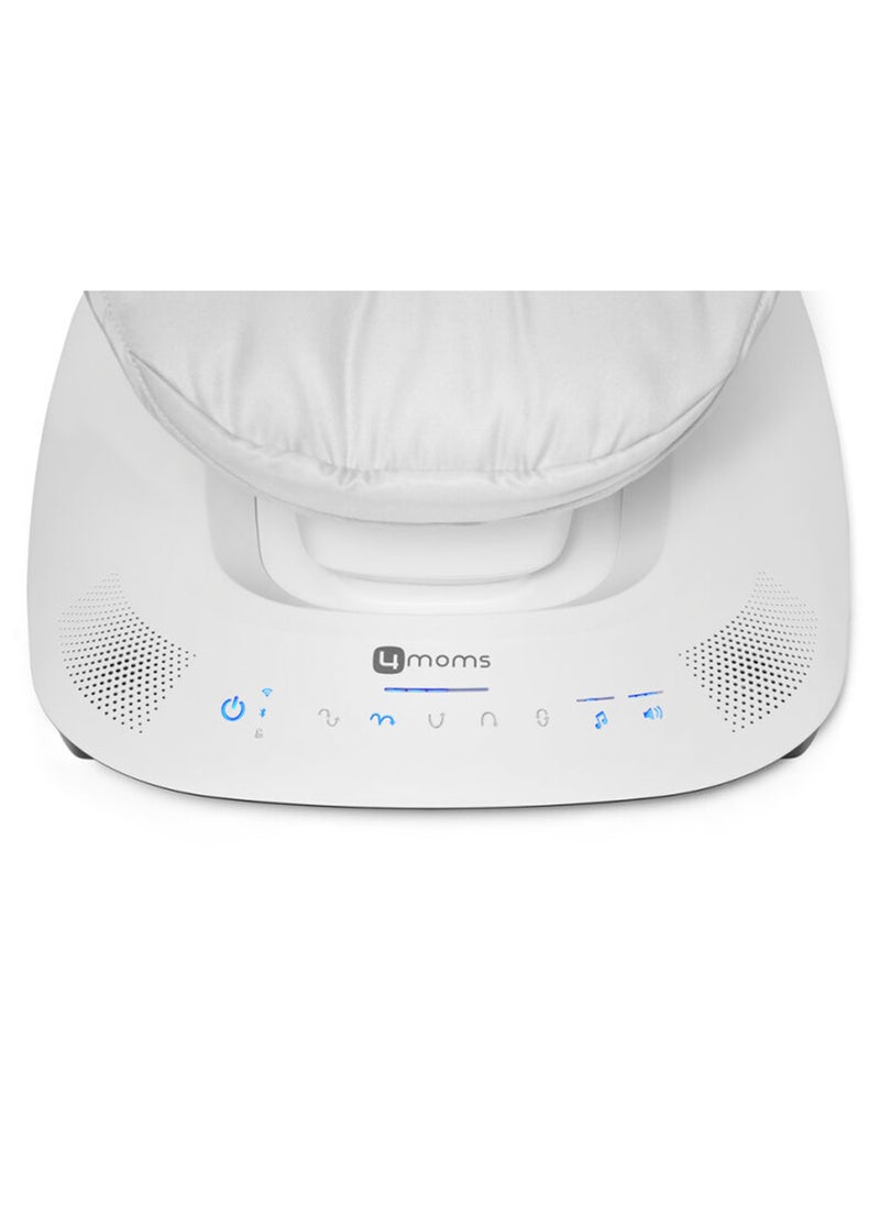 4moms - MamaRoo Multi-Motion Baby Swing, Customizable Baby Bouncer Mimicking Parents' Movements, Bluetooth and Voice Control Compatible, Wi-Fi smart Home Integration, Tool-free Assembly, 0 to 6 Months - Grey - Image 1