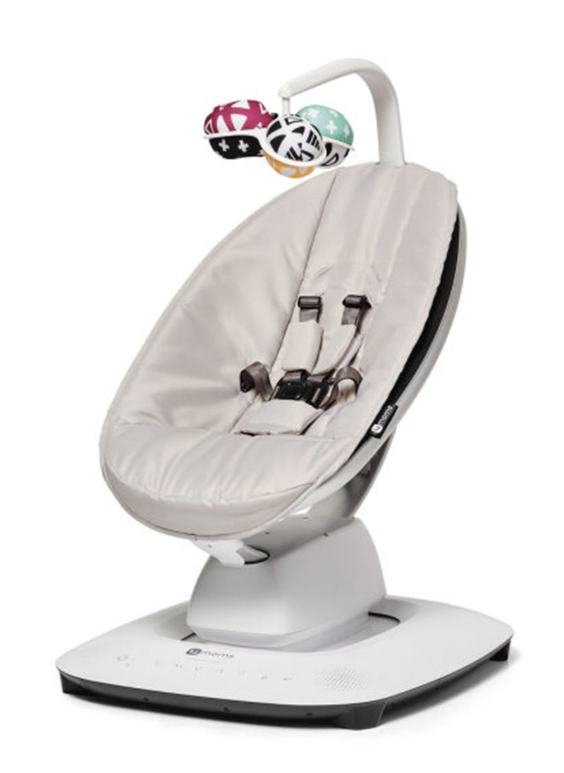 4moms - MamaRoo Multi-Motion Baby Swing, Customizable Baby Bouncer Mimicking Parents' Movements, Bluetooth and Voice Control Compatible, Wi-Fi smart Home Integration, Tool-free Assembly, 0 to 6 Months - Grey - Image 1