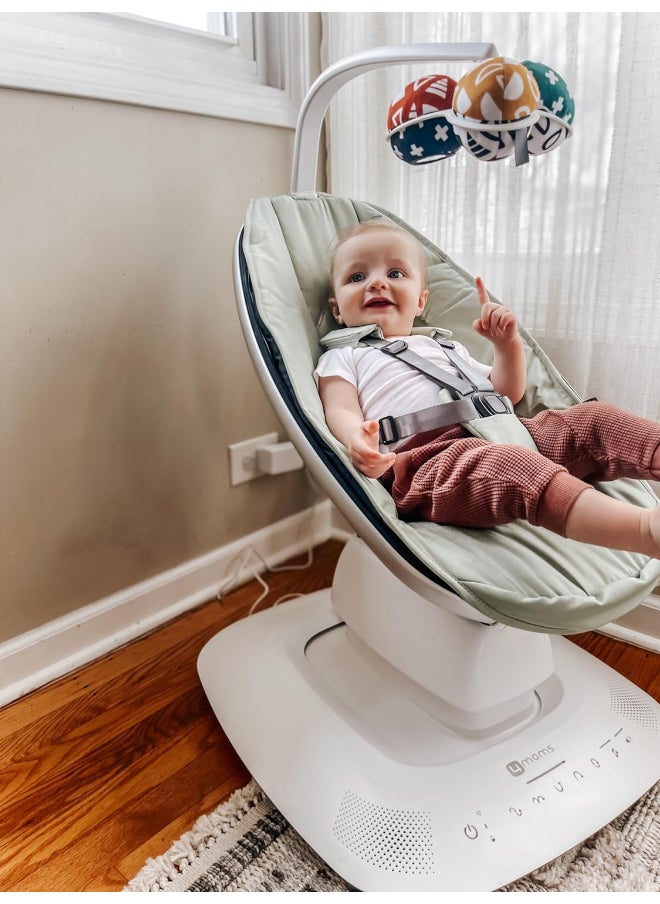 4moms - MamaRoo Multi-Motion Baby Swing, Customizable Baby Bouncer Mimicking Parents' Movements, Bluetooth and Voice Control Compatible, Wi-Fi smart Home Integration, Tool-free Assembly, 0 to 6 Months - Grey - Image 1