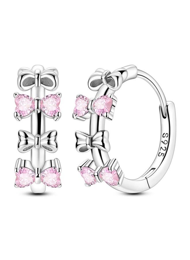 Laza Earrings for Women 925 Sterling Silver Butterfly Hoops Small Colorful Rainbow Hoop Earrings Huggie Earrings, Sterling Silver, Cubic Zirconia - Image 1