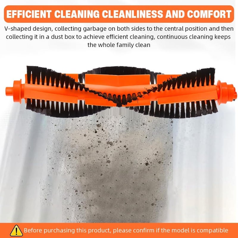 هاسذيب مجموعة قطع غيار HASTHIP لـ Mi Robot Vacuum Mop P، تشمل الفرشاة الرئيسية وأداة التنظيف، وملحقات متوافقة لمكنسة الروبوتات Xiaomi لتنظيف الأرضيات والسجاد في المنزل. - Image 3