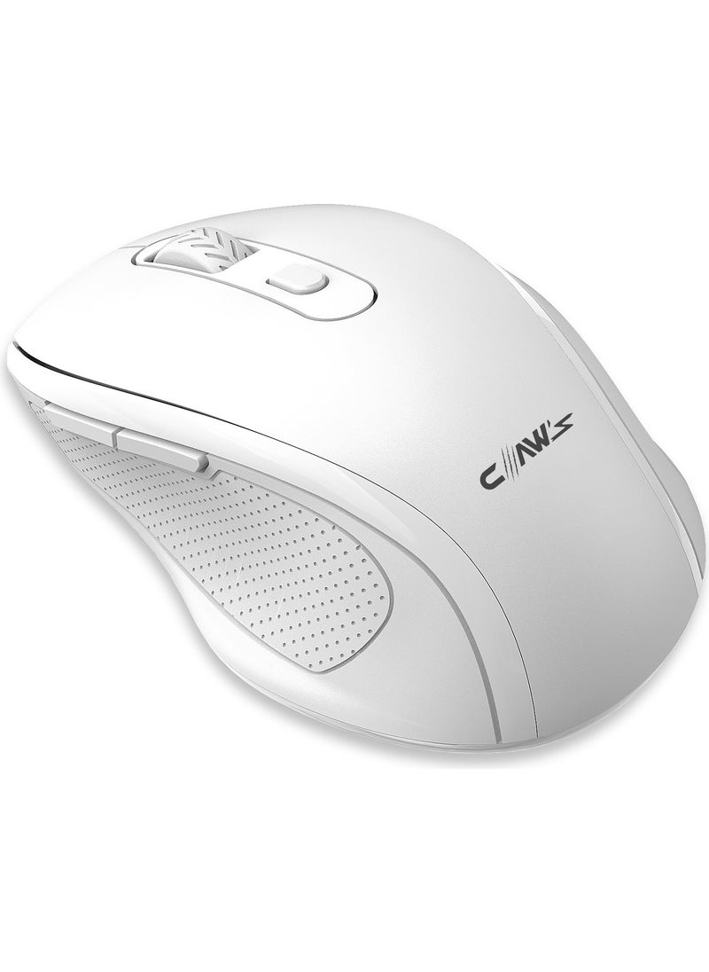 Claw’s Genius v2 Pixart PAW3065 Compact Wireless Mouse with Sensor - White (Windows & Mac Compatible)