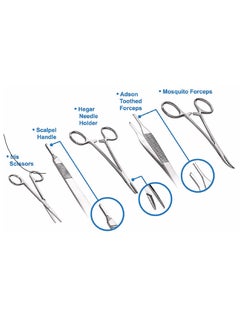 ABJ Complete medical  Suture Practice Kit for Suture Training, Including Large Silicone Suture Pad with pre-Cut Wounds and Suture Tool kit Including Case, 3rd Generation Model. (Education Use Only)  - Image 3