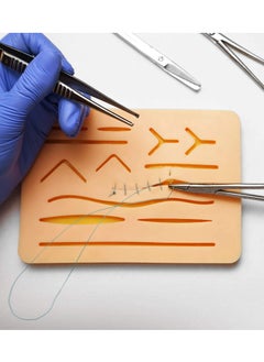 ABJ Complete medical  Suture Practice Kit for Suture Training, Including Large Silicone Suture Pad with pre-Cut Wounds and Suture Tool kit Including Case, 3rd Generation Model. (Education Use Only)  - Image 2
