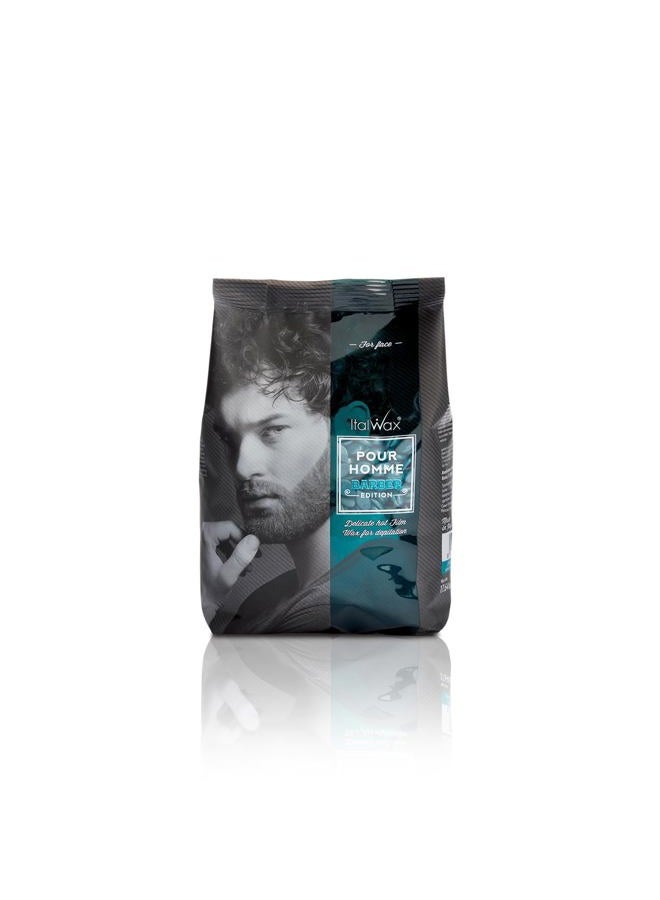 ItalWax Pour Homme Barber Edition - 500g / 1.1lb - Hard wax beads for hair removal - Special for man - Natural formulation - Easily removes coarse hairs - Ideal for barber shops  - Image 1