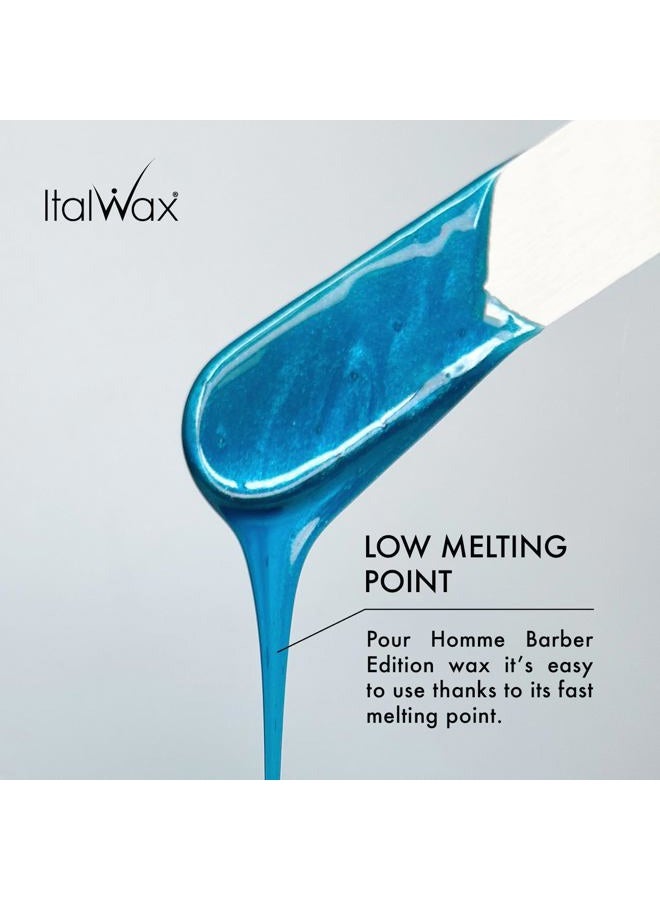 ItalWax Pour Homme Barber Edition - 500g / 1.1lb - Hard wax beads for hair removal - Special for man - Natural formulation - Easily removes coarse hairs - Ideal for barber shops  - Image 3
