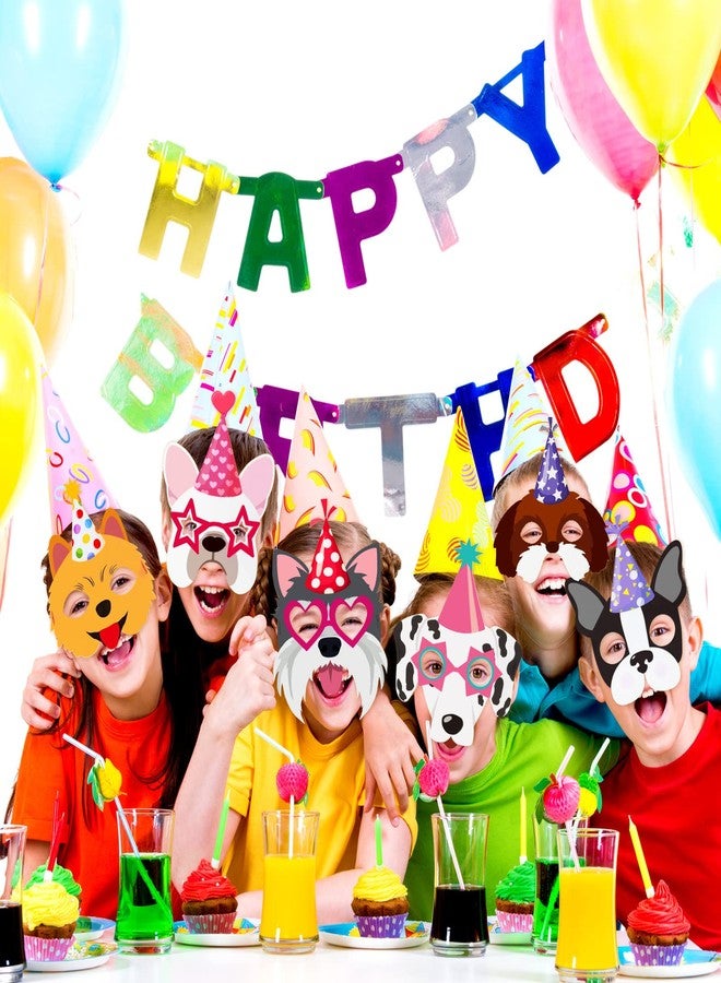 Zhanmai 12 Pcs Dog Party Favor Masks for Kids Funny Soft Felt Masks Puppy Themed Birthday Supplies Banner Decoration for Dog Pet Birthday Animal Costume Cosplay Party Favors Baby Shower, 12 Styles - Image 3