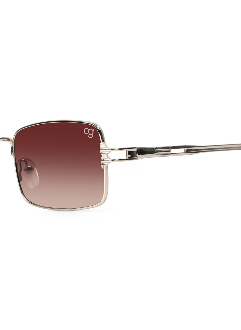 Woggles UV- Protected  Brown Rectangle Sunglasses  - Image 2