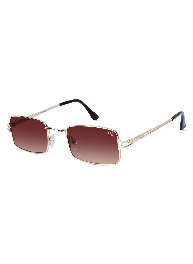 Woggles UV- Protected  Brown Rectangle Sunglasses  - Image 1