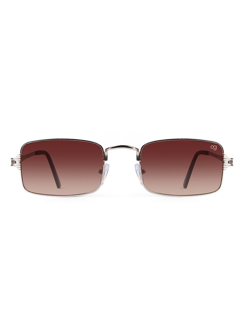 Woggles UV- Protected  Brown Rectangle Sunglasses  - Image 3