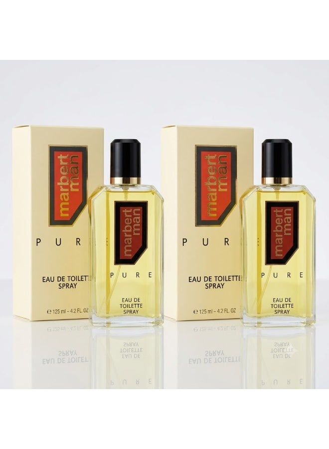 Marbert Man Perfume Set of 2 x 125ml Bottles