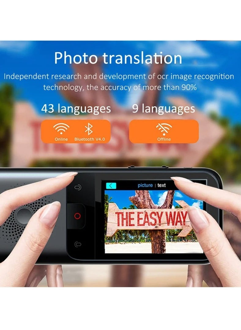 AS SEEN ON TV - Instant Two Way Language Translator, T11 Language Translator Voice Device With 2.4 Inch Hd Touch Screen, Portable Instant Voice Translator Support 134 Online Languages And Online Photo Translation - Image 1