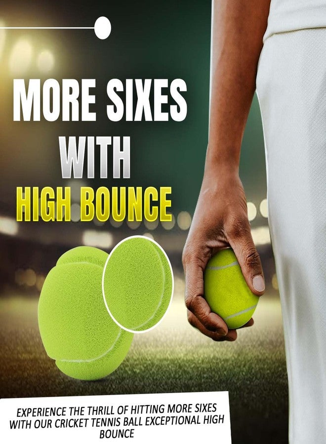 Fully Combo of 4 Pcs Rubber Light Weight Tennis Ball | Perfect for Recreational Sports, Cricket and Kids (2 Red Ball with 2 Green Balls) - Image 4