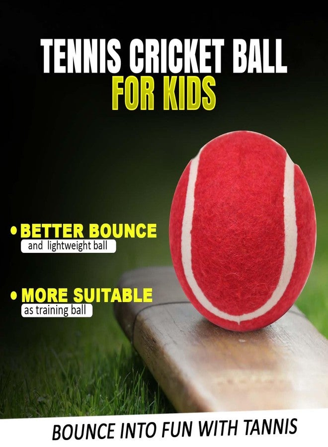 Fully Combo of 4 Pcs Rubber Light Weight Tennis Ball | Perfect for Recreational Sports, Cricket and Kids (2 Red Ball with 2 Green Balls) - Image 5