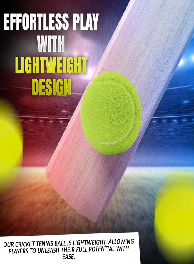 Fully Combo of 4 Pcs Rubber Light Weight Tennis Ball | Perfect for Recreational Sports, Cricket and Kids (2 Red Ball with 2 Green Balls) - Image 3