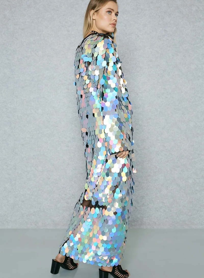Jaded London Sequin Maxi Kimono
