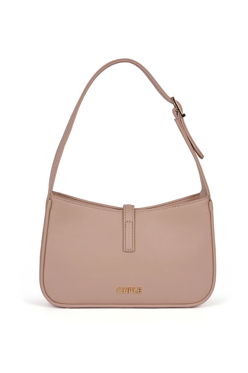 Cuple Long strap faux leather shoulder handbag