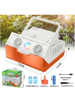 Rally Bubble Machine Automatic Bubble Blower Bubble Toy With Flash Light Indoor And Outdoor Bubble Machine For Parties Wedding Birthday Stage  - Image 2