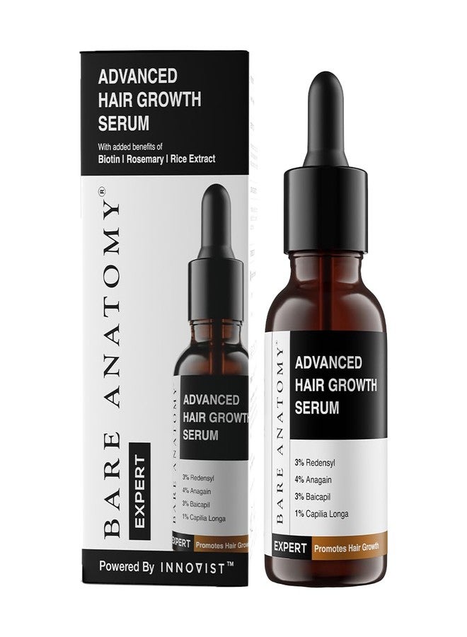 Bare Anatomy Advanced Hair Growth Serum 30ml & Chemist At Play UnderArm Roll On 40ml Combo | Hairfall Control, Hair Density, Odour Control & Pigmentation Fading | Redensyl, AHA, Biotin | Unisex - Image 1