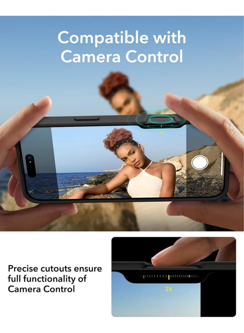 Aookay Case for iPhone 16 Compatible with MagSafe, Built-in Invisible Camera Stand, Translucent Matte Skin Feeling Protective Phone Cover (Black) - Image 4